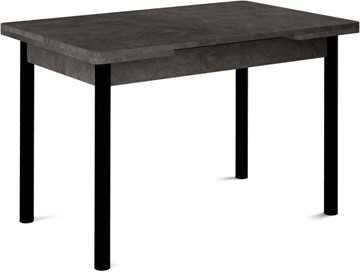 Обеденный раздвижной стол Милан-1 EVO, ноги металлические черные, серый камень в Ростове-на-Дону