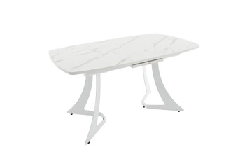 Обеденный раздвижной стол Милан Пластик (Камень белый) в Шахтах