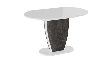Кухонный раздвижной стол Монреаль тип 1 (Белый глянец/Моод темный) в Шахтах