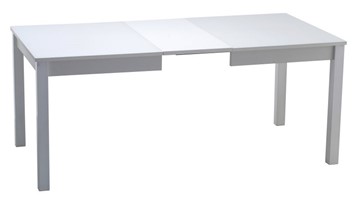 Кухонный стол раскладной Нагано-2 стекло белое opti (хром-лак) в Батайске - предосмотр 1
