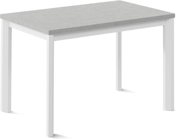 Обеденный раздвижной стол Нагано-3L (ноги металлические белые, светлый цемент) в Шахтах
