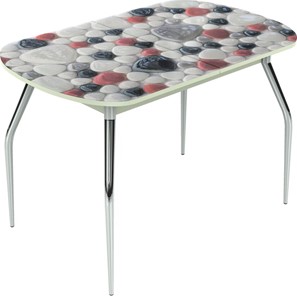 Кухонный раскладной стол Ривьера исп.2 ноги метал. крашеные №24 Фотопечать (Текстура №62) в Шахтах