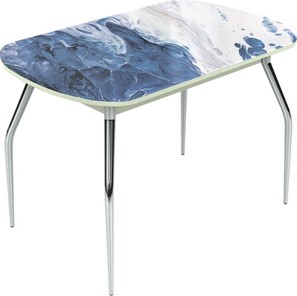 Кухонный стол раскладной Ривьера исп.2 ноги метал. крашеные №24 Фотопечать (Вода №11) в Шахтах