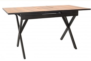 Кухонный раздвижной стол Стайл № 11 (1100/1500*700 мм.) столешница пластик, форма Флан, с механизмом бабочка в Батайске - предосмотр