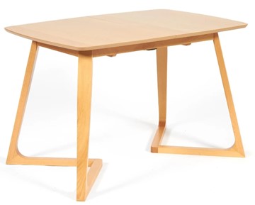 Кухонный стол раздвижной VAKU (Ваку) бук/мдф 80x120+40x75, Натуральный бук арт.13987 в Таганроге