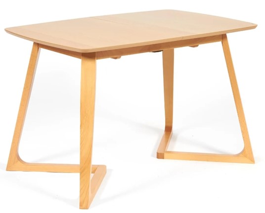 Кухонный стол раздвижной VAKU (Ваку) бук/мдф 80x120+40x75, Натуральный бук арт.13987 в Шахтах - изображение