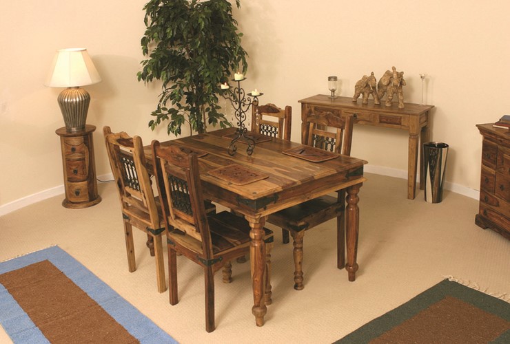 Обеденный стол Бомбей 0390-135 палисандр, 135*90*76, натуральный (natural) арт.11676 в Шахтах - изображение 5