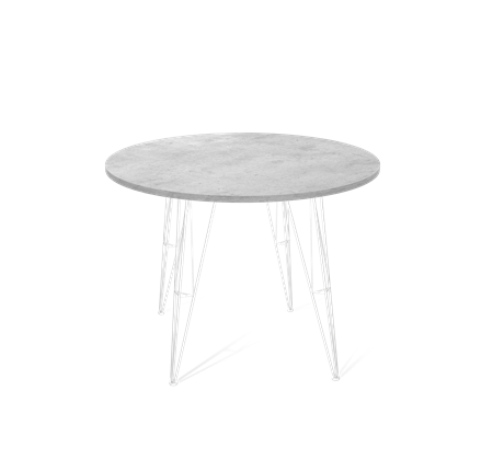 Кухонный стол SHT-TU10 / SHT-TT 90 ЛДСП (бетон чикаго светло-серый/белый) в Шахтах - изображение