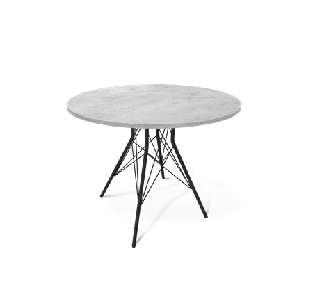 Стол кухонный SHT-TU2-1 / SHT-TT 90 ЛДСП (бетон чикаго светло-серый/черный муар) в Шахтах - изображение