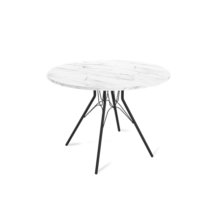 Стол на кухню SHT-TU34-P / SHT-TT 90 ЛДСП (бетон чикаго светло-серый/мрамор кристалл) в Шахтах - изображение