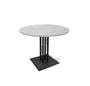 Кухонный обеденный стол SHT-TU6-BS1 / SHT-TT 90 ЛДСП (бетон чикаго светло-серый/черный) в Шахтах