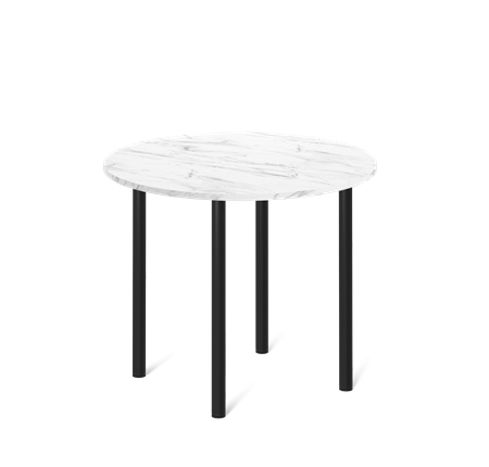 Кухонный стол SHT-TU66 / SHT-TT 90 ЛДСП (мрамор кристалл/черный) в Шахтах - изображение