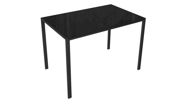 Стол кухонный Торрес тип 1 (Черный муар/Черный глянец) в Шахтах - изображение
