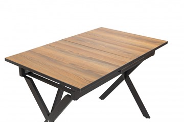 Кухонный раздвижной стол Стайл № 11 (1100/1500*700 мм.) столешница пластик, форма Флан, с механизмом бабочка в Батайске - предосмотр 1