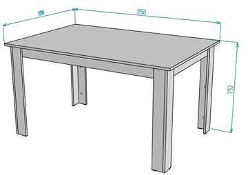 Кухонный обеденный стол T37, Белый в Шахтах - предосмотр 1