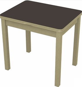 Раздвижной стол Бари дерево №8 (стекло коричневое/дуб выбеленный) в Шахтах