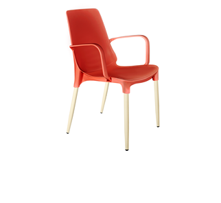 Обеденный стул SHT-ST76/S424-С (красный/ваниль) в Шахтах