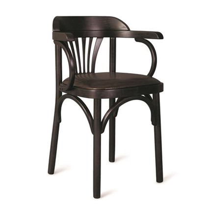 Кухонный стул Венский мягкий, кожзам черный/венге в Шахтах - изображение