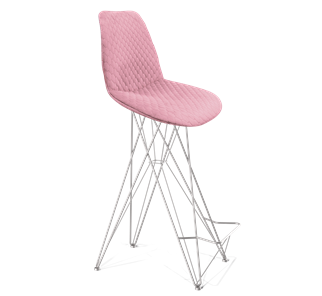 Барный стул SHT-ST29-С22 / SHT-S66 (розовый зефир/хром лак) в Шахтах