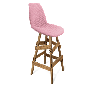 Барный стул SHT-ST29-С22 / SHT-S81 (розовый зефир/брашированный коричневый) в Шахтах