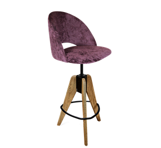 Барный стул SHT-ST34 / SHT-S92 (вишневый джем/браш.коричневый/черный муар) в Шахтах