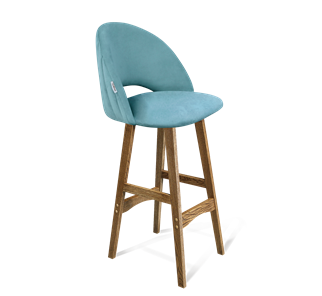 Барный стул SHT-ST34-1 / SHT-S65 (голубая пастель/дуб брашированный коричневый) в Ростове-на-Дону