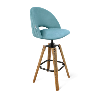 Барный стул SHT-ST34-1 / SHT-S93 (голубая пастель/браш.коричневый/черный муар) в Шахтах
