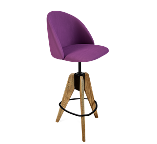 Барный стул SHT-ST35 / SHT-S92 (ягодное варенье/браш.коричневый/черный муар) в Шахтах