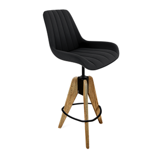 Барный стул SHT-ST37 / SHT-S92 (ночное затмение/браш.коричневый/черный муар) в Шахтах