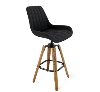 Барный стул SHT-ST37 / SHT-S93 (ночное затмение/браш.коричневый/черный муар) в Шахтах