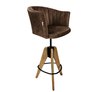 Барный стул SHT-ST42-1 / SHT-S92 (кофейный трюфель/браш.коричневый/черный муар) в Шахтах