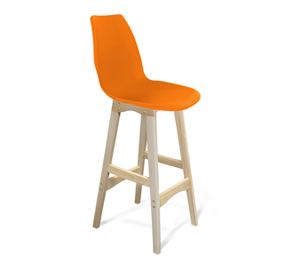 Барный стул SHT-ST29/S65 (оранжевый ral2003/прозрачный лак) в Шахтах - предосмотр