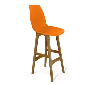 Барный стул SHT-ST29/S65 (оранжевый ral2003/светлый орех) в Шахтах - предосмотр