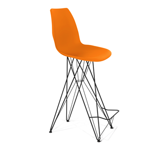 Барный стул SHT-ST29/S66 (оранжевый ral2003/черный муар) в Шахтах - предосмотр