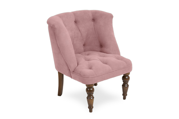 Мягкое кресло Бриджит розовый ножки коричневые в Шахтах