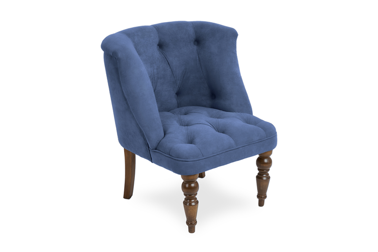Мягкое кресло Бриджит синий ножки коричневые в Шахтах - изображение 1