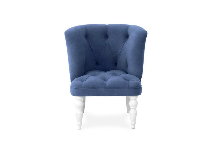 Кресло Бриджит синий ножки белые в Шахтах - изображение 1