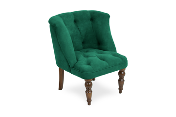 Кресло на ножках Бриджит зеленый ножки коричневые в Ростове-на-Дону