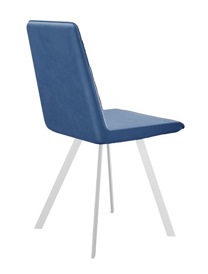 Обеденный стул 202, микровелюр B8 blue, ножки белые в Ростове-на-Дону - изображение 2