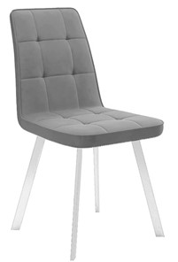 Кухонный стул 207, микровелюр B22 grey, ножки белые в Батайске
