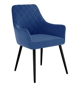Обеденный стул 241, микровелюр Z20 синий, ножки черные в Батайске