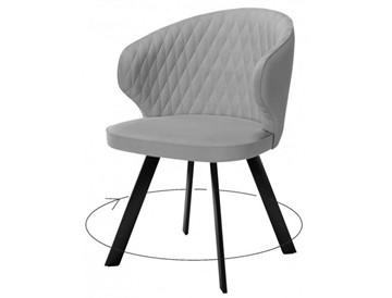 Обеденный стул 249 Поворотный, Микровелюр B22 Grey / опоры черные в Шахтах
