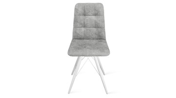 Кухонный стул Аспен К3 (Белый матовый/Микровелюр Wellmart Silver) в Шахтах - предосмотр 3