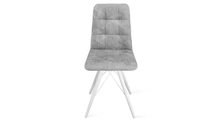Кухонный стул Аспен К3 (Белый матовый/Микровелюр Wellmart Silver) в Шахтах - изображение 3