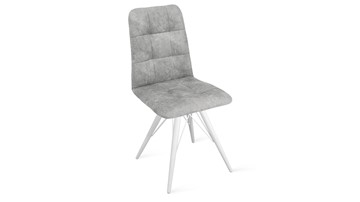 Кухонный стул Аспен К3 (Белый матовый/Микровелюр Wellmart Silver) в Шахтах - предосмотр