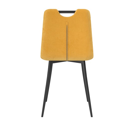 Кухонный стул Брандо, велюр тенерифе куркума/Цвет металл черный в Шахтах - изображение 3