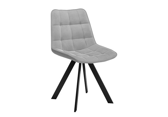 Обеденный стул DikLine 229 поворотный, B22 GREY, ножки черные в Шахтах - изображение