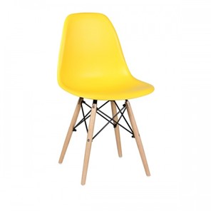 Обеденный стул EAMES DSW WX-503 PP-пластик желтый в Батайске