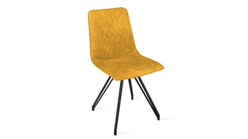 Обеденный стул Хьюго К4 (Черный муар/Микровелюр Wellmart Yellow) в Таганроге