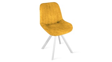Обеденный стул Марвел Исп. 2 К2 (Белый матовый/Микровелюр Wellmart Yellow) в Шахтах